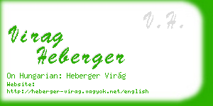 virag heberger business card